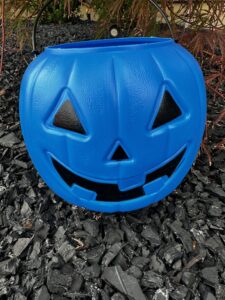 blue pumpkin on halloween