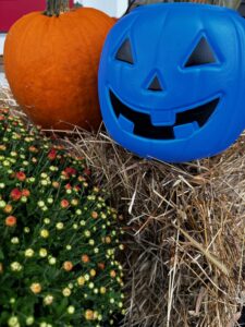 what does a blue pumpkin on halloween mean